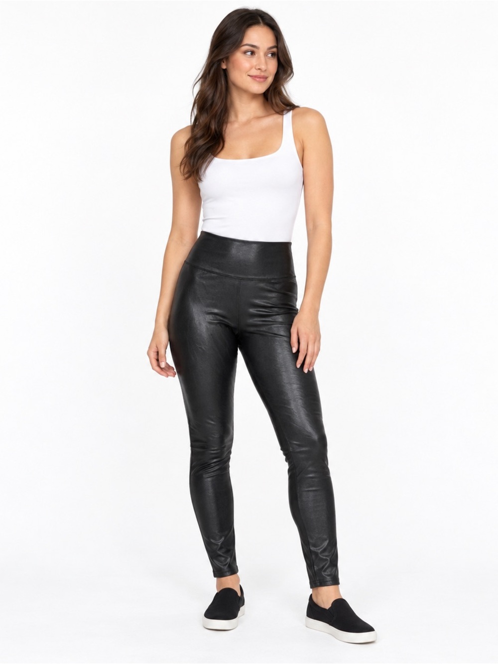Spanx faux leather high rise leggings